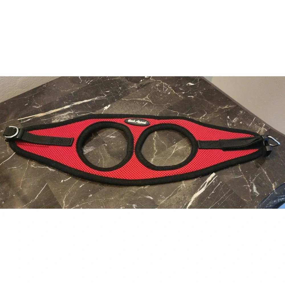 Bark Appeal Step In Pet Harness in Red Size Small